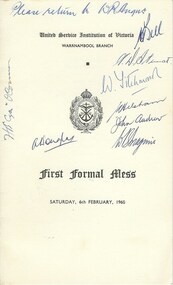 Document, First Formal Mess, 1960