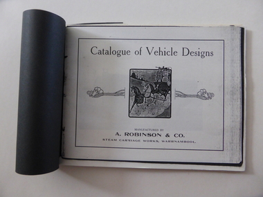 Booklet, Steam carriage works - A Robinson, Early 1900s (original)