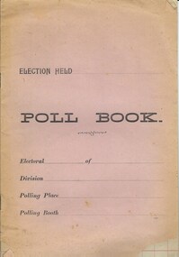 Document, Poll Book, Mid 20th century