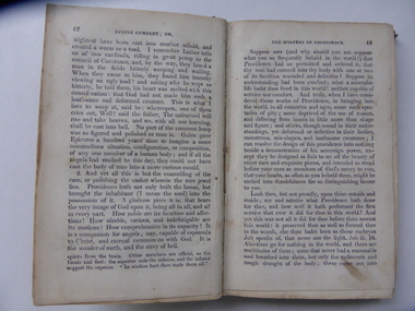 Book, Divine Conduct or the Mystery of Providence, Early to mid 19th century