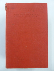 Book, Manual of Military Law, 1929