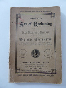 Book, Howard's Art of Reckoning, 1892