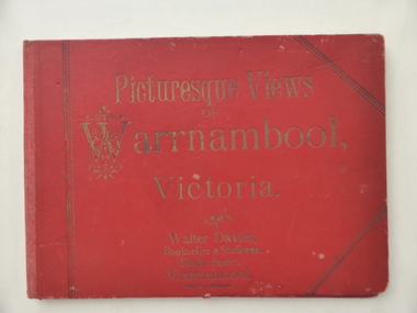 This is a red covered book with photographs of Warrnambool printed C 1894