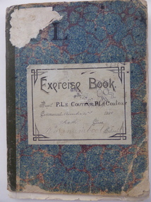 Book, Exercise book P Le Couteur, 1898