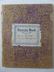 Book, Exercise book Winnie Goodall, Early 20th century