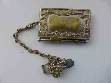Artefact, Silver plate note pad, Early 20th century
