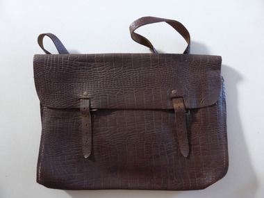 Bag, School satchel - leather, Circa mid 20th century