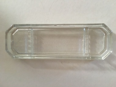 Ink Well, Pen & Ink set, clear glass & black tray