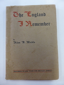 Book, The England I Remember, 1940s