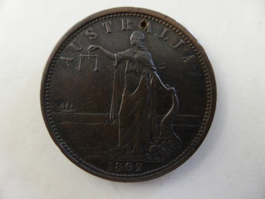 Numismatic, Token coin of WW Jamieson. Issued in W'bool 1862, 1862