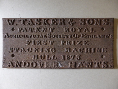 Name Plate, W Tasker & Son