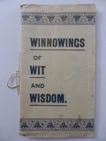 Book, Winnowings of wit & wisdom, C1910