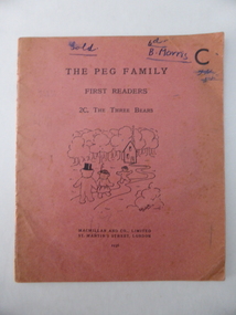 Book, The Peg Family First Readers 2C The Three Bears, 1936