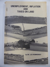 Book, Unemployment, inflation & taxes on land, 1982