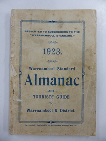 Book, Warrnambool Standard Almanac 1923, 1923