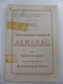 Book, Warrnambool Standard Almanac 1925(2 Copies), 1925