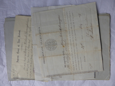 Documents, Henry Parrington, 1880s