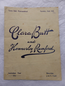 Program, Clara Butt, 1913