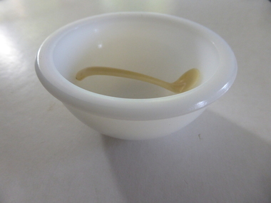 Artefact, White moulded dish, Mid 20th century