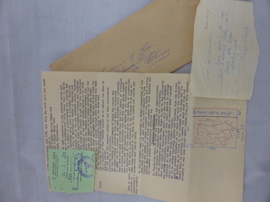 Documents, Swintons Paper att 18/53 Merri St. Contract. Map. Notes, 1959