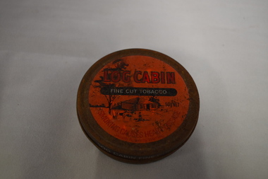 Tin, Log Cabin Tobacco, Late 20th century