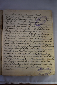 Booklet, Patriotic Minute Book Woollen Mill, 1915