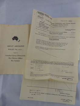 Documents relating to staff Assurance policies from Swinton's Stores.