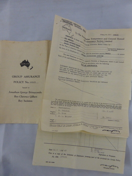 Documents relating to staff Assurance policies from Swinton's Stores.