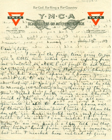 Documents, Letter: 30 July 1917 To Gladys from 3117 Pte SO Miller, pre 30 July 1917