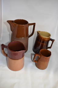 Pottery, brown pottery x 5, Mid 19th and early 20th centuries