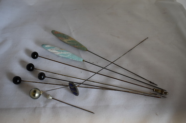 Household, Hat pins x9, Early 20th century