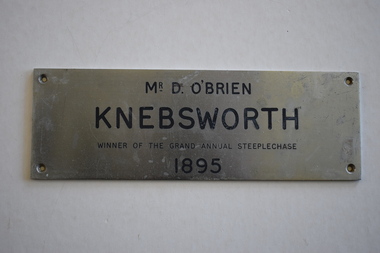 Plaque, Knebsworth 1895, C1990