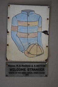 Plaques, Welcome Stranger, 1931