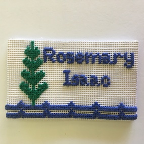 Badge, Rita Williams (designer), South Western Branch Embroiders Guild, late 20th century