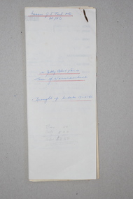 Title Search Document, 1930s to 1960s