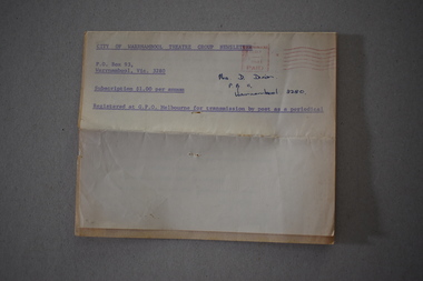 Newsletter, City of Warrnambool Theatre Group, 1968