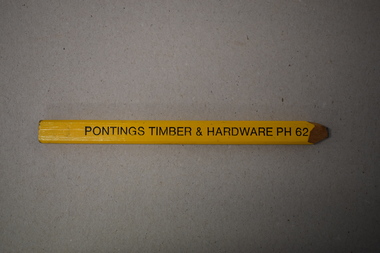 Pencil, Pontings Timber & Hardware, Mid to end of 20th century