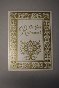 Card, Hallmark, On your retirement, 1968