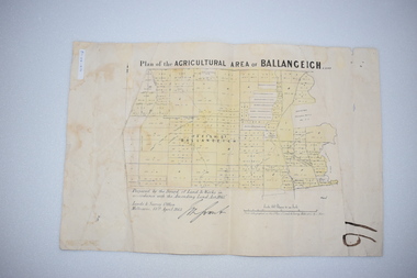 Original Document, Map: Agricultural area of Ballangeich 1865, 1865