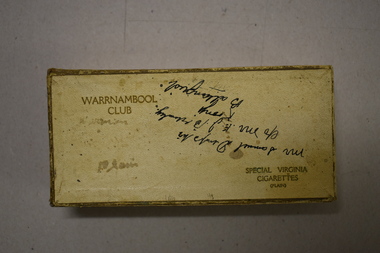 Box, Warrnambool Club N A Bowman, Mid 20th century