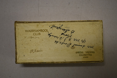 Box, Warrnambool Club N A Bowman, Mid 20th century
