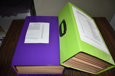 Documents (Bruce Morris), OfficeWorks Ltd Australia, distributors, 2018 (folders)