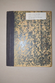Ledger, Copy Title Book Vol. 1, Late 19th and early 20th centuries