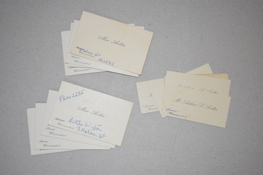 Visiting Cards, 1930s?