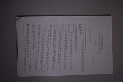 This is the mayors reprt for Warrnambool from 1981.