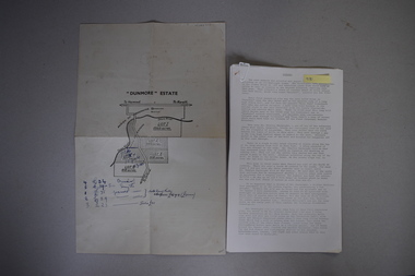 Map and Article, Dunmore, 1 1954 .2 1970
