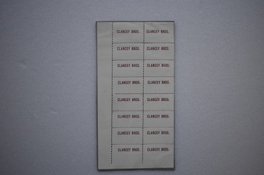 Label, Mrs. Wm. Wright, Early 20th century