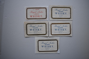 Labels x5, Royal Archer Hotel, Early 20th century