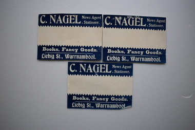 3x Labels, Nagle, Early 20th century