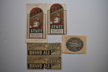 5x Labels, Hodgens, Early 20th century